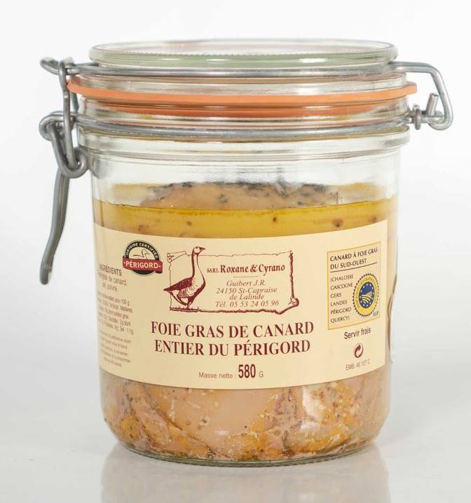 Bloc de foie gras de Canard - 580 gr - Origine Sud-Ouest